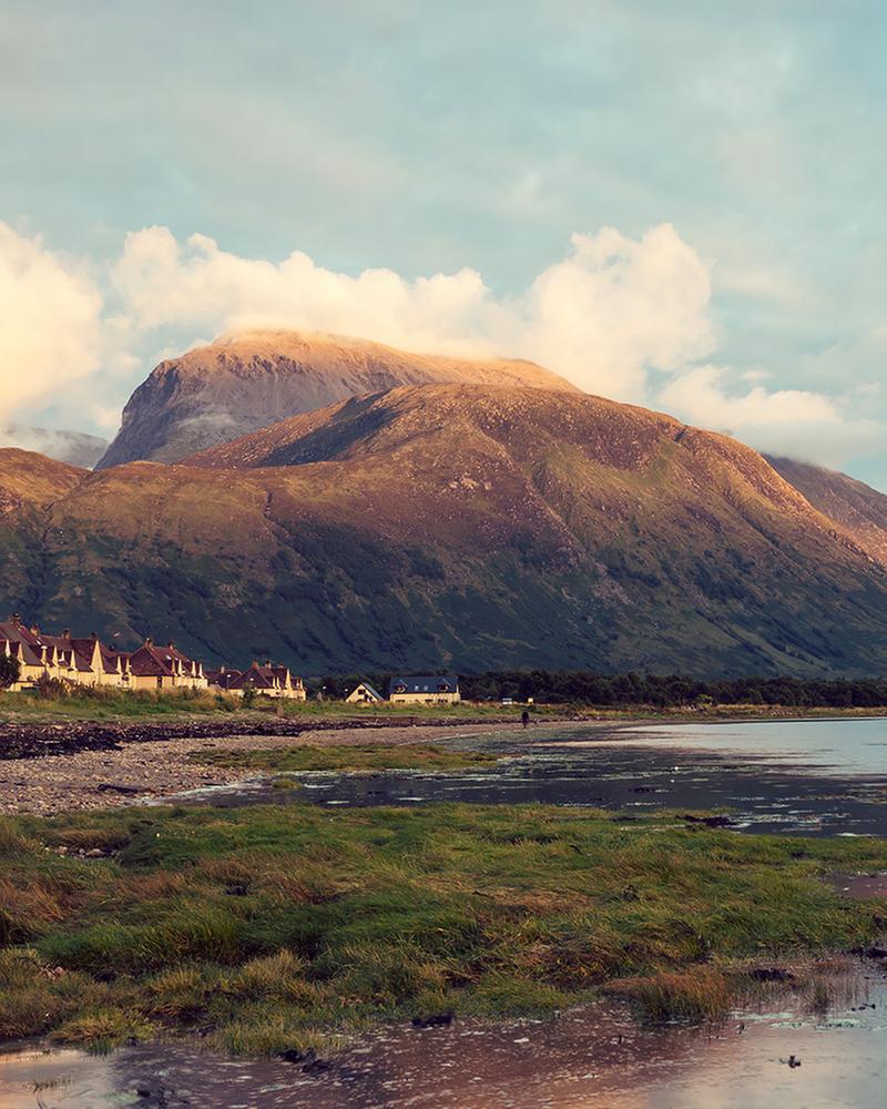 Ben Nevis, seen from the beach at Corpach