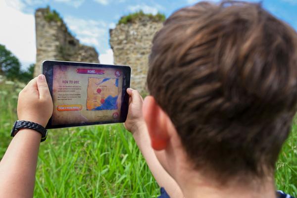 In the Footsteps of Kings app at Lochore Castle, Fife
