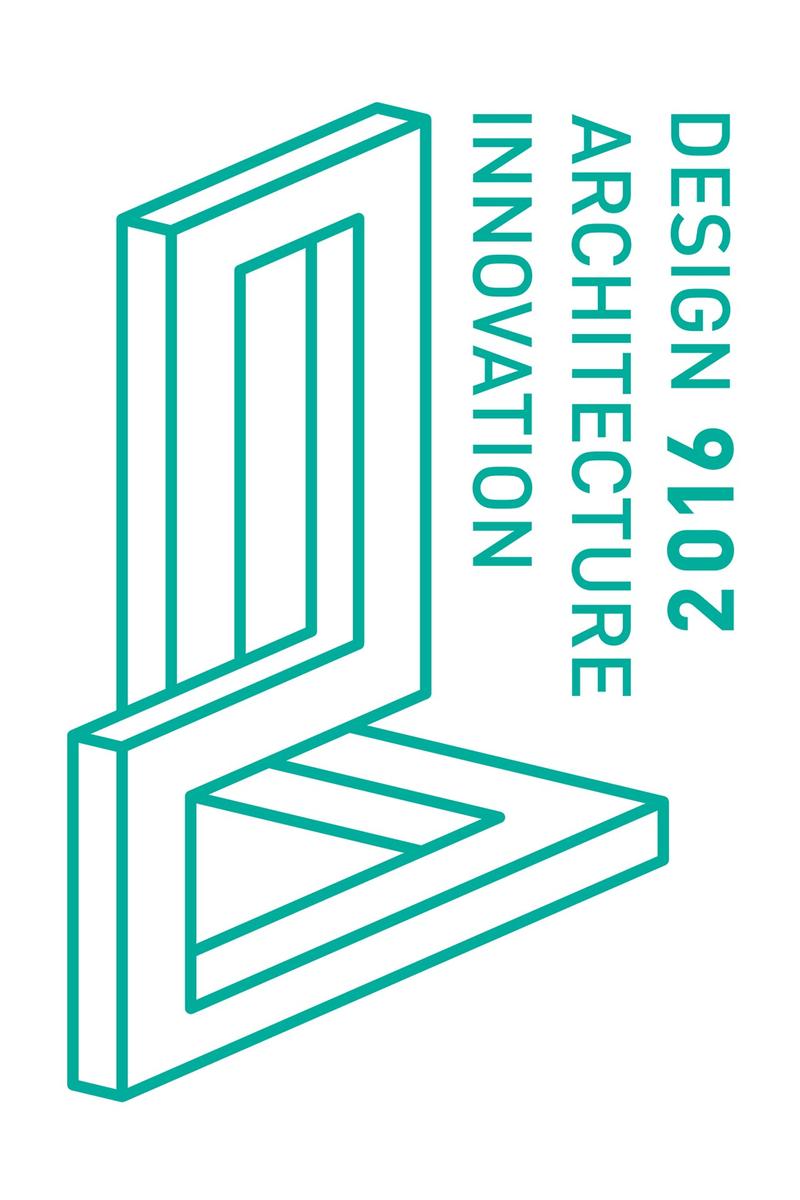 Das Logo des Jahres der Innovation, der Architektur und des Designs 2016